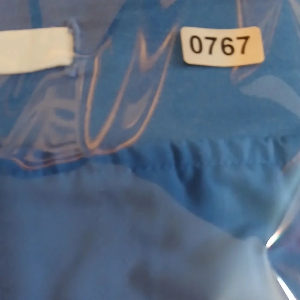 Figs Scrub Pants Blue Drawstring Jogger Zip Pockets Womans Mens size Medium